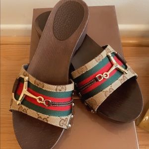 Gucci monogram sandals